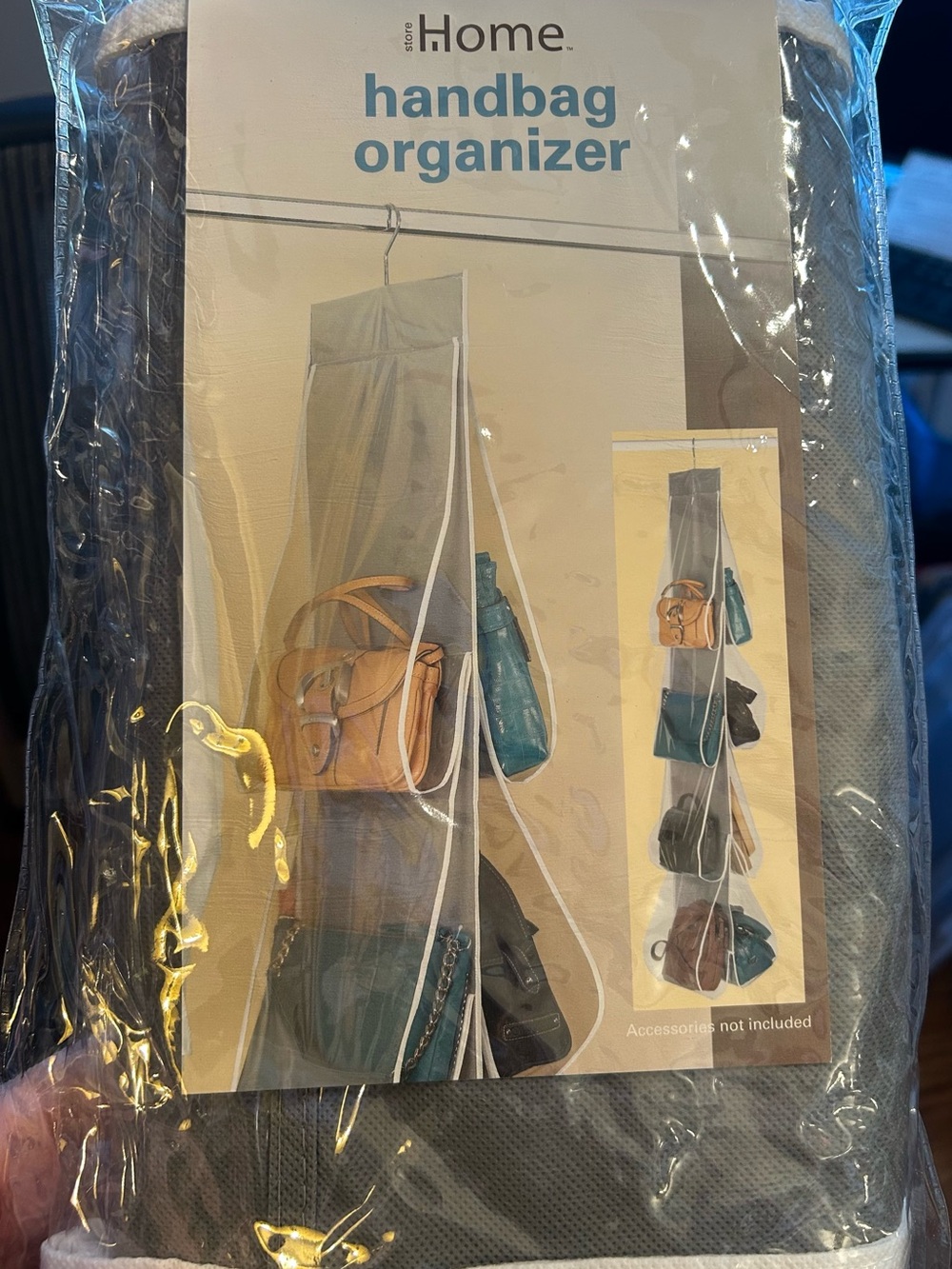 Handbag Organizer Hanging Purse Storage - Gray